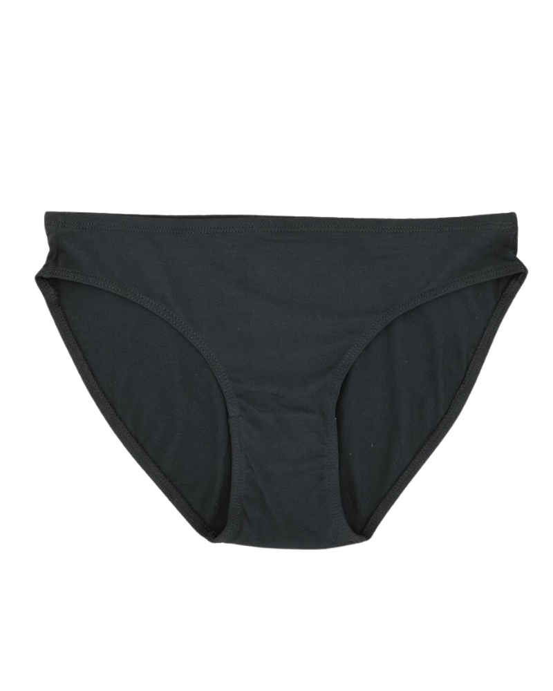 S303 Black Modal Bikinis with Elastic Waist 3 Pack