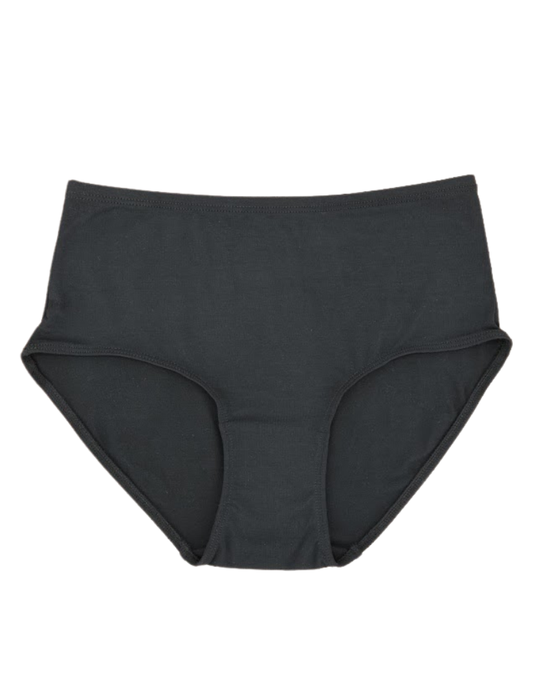 SHE S301PLS Black Modal Briefs with Elastic Waist Plus Sizes 3 Pack myselflingerie.com