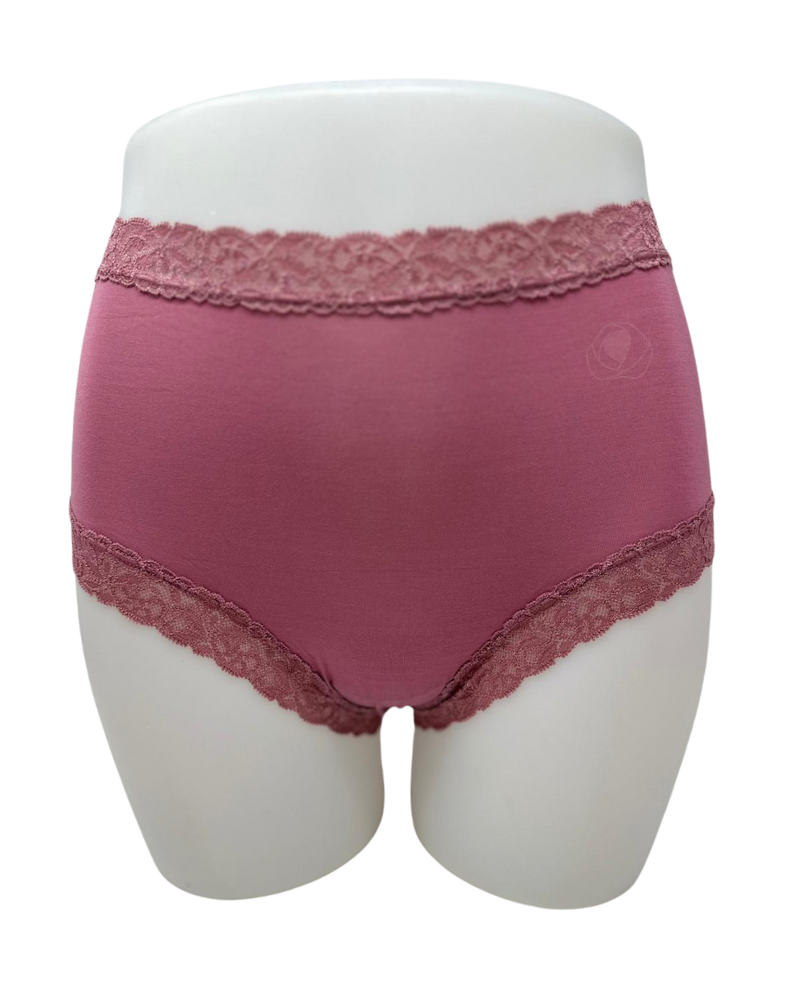 SHE SL301PLS Mesa Rose Modal Lace Briefs Plus Sizes 3 Pack myselflingerie.com