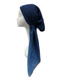 HS536CY Chambray Ombre Adjustable Pre-Tied Bandanna with Velvet Grip