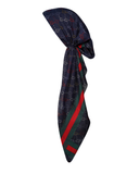 HS544H Navy Gucci Inspired Adjustable Pre-Tied Bandanna with Velvet Grip
