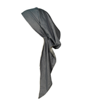 HS548A Black Denim Adjustable Pre-Tied Stretch Bandanna with Velvet Grip