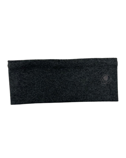 S747E Grey Solid Ribbed Cotton Headband