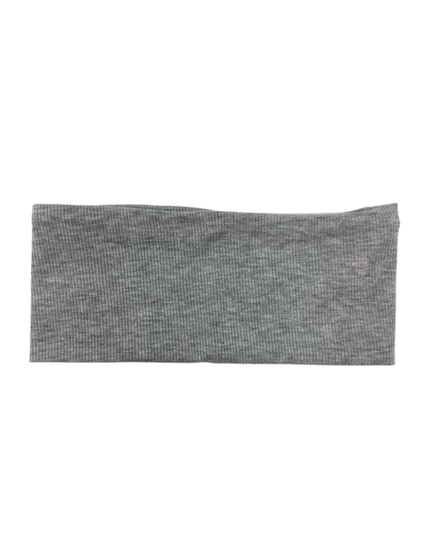 S747Q Silver Solid Ribbed Cotton Headband