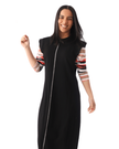 Chicolli FW23N12TN Black Multi Inky Striped Teen Nightgown myselflingerie.com