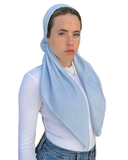 Scarf Bar Classic Baby Blue Pre-Tied Bandanna with Full Grip