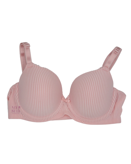 You 100-811 Pink Pinstripe Design Dalya Molded Underwire Bra myselflingerie.com