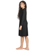 Me Moi CSP503-42 Black Bonded Long Sleeve Shell Dress 42