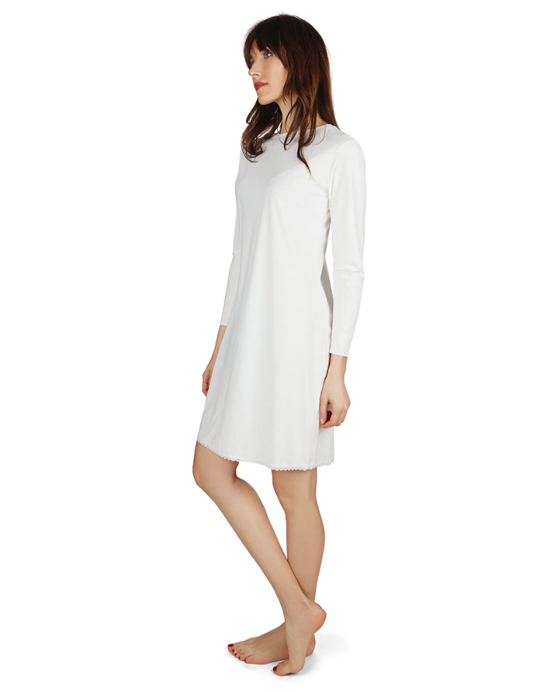 Me Moi CSP503-38 White Bonded Long Sleeve Shell Dress 38