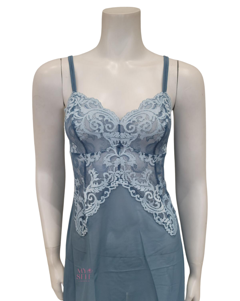 Wacoal Provincial Blue/Angel Falls Instant Icon Lace Chemise