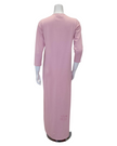 Iora Lingerie 23122AC Pink Lace Detail Button Down 100% Organic Cotton Nightgown myselflingerie.com