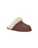 1106872 Scuffette II Espresso Suede Slipper with Fur Trim