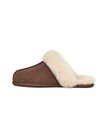 1106872 Scuffette II Espresso Suede Slipper with Fur Trim