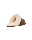 1106872 Scuffette II Espresso Suede Slipper with Fur Trim
