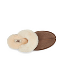 UGG Scuffette II Espresso Suede Slipper with Fur Trim