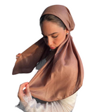 Scarf Bar Solid Champagne Shimmer Classic Pre-Tied Bandanna with Full Grip myselflingerie.com