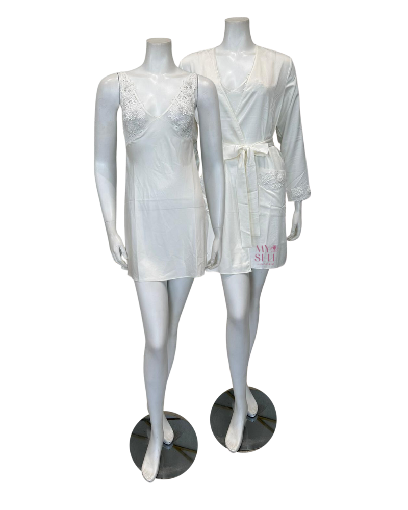 Rya Collection 735 + 745 Diana Ivory Chemise & Robe Set myselflingerie.com
