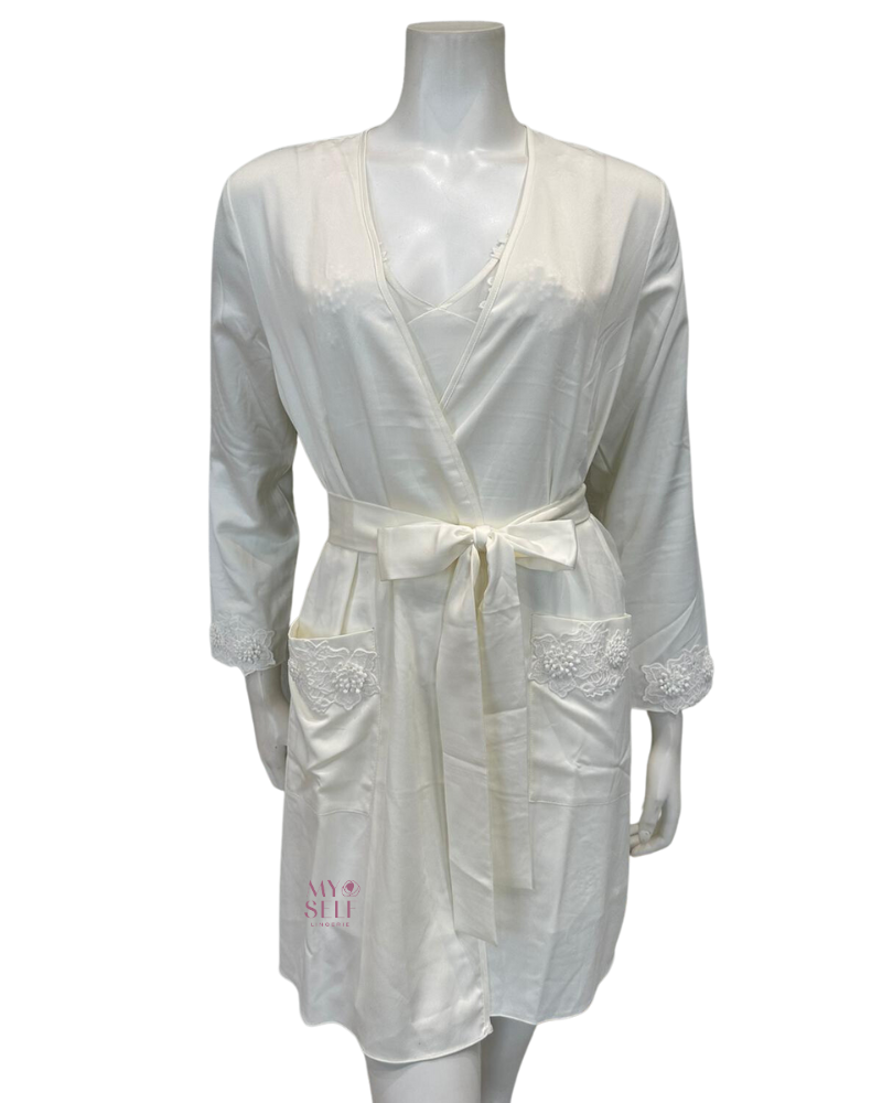 Rya Collection 735 + 745 Diana Ivory Chemise & Robe Set myselflingerie.com