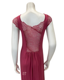 Oh! Zuza 4007 Strawberry Lace Sheer Back Nightgown myselflingerie.com