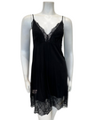 Oh! Zuza 4014 + 4015 Black Sheer Lace Modal Chemise & Wrap Set myselflingerie.com