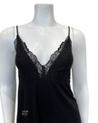Oh! Zuza 4014 + 4015 Black Sheer Lace Modal Chemise & Wrap Set myselflingerie.com