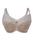 Fitfully Yours B2498 Rosy Beige Carmen Polka Dot Lace Underwire Bra myselflingerie.com
