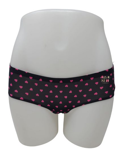 Me Moi MUV06419 Pindot Heart Seamless Modal Hipster myselflingerie.com