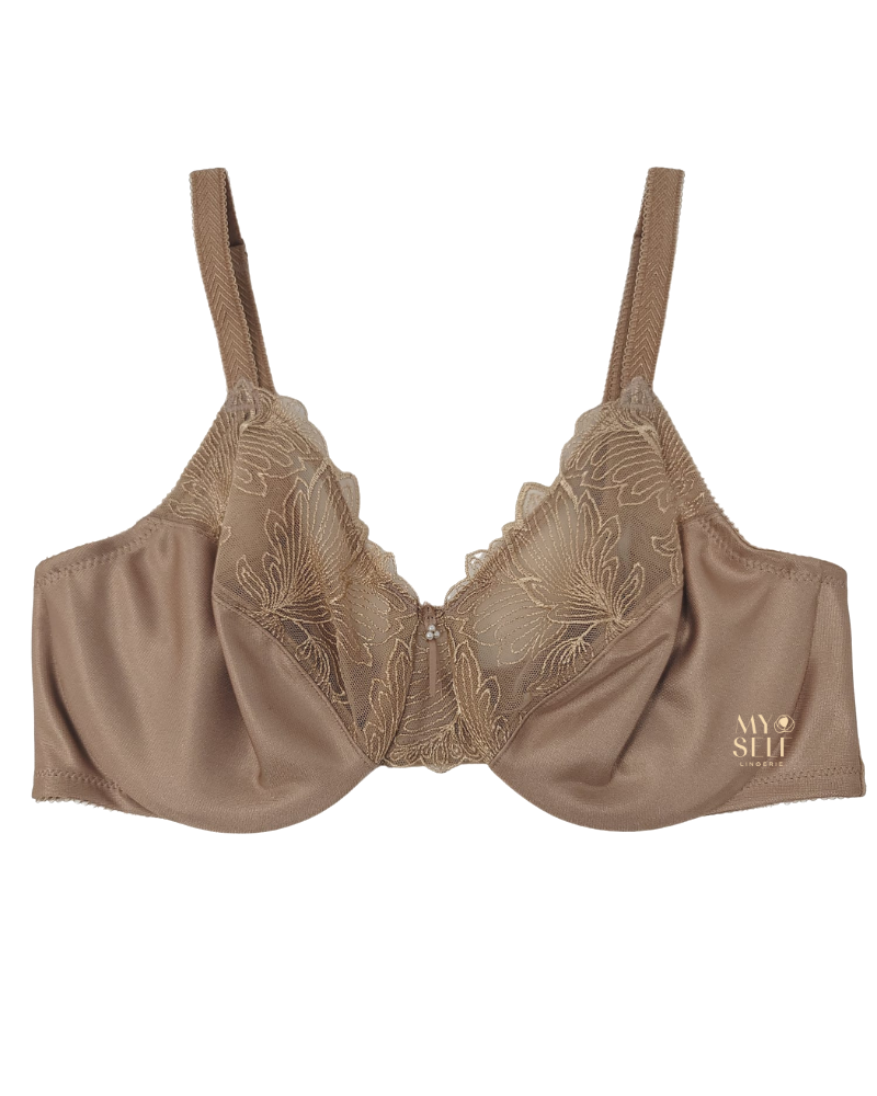 Wacoal 857361 Praline Slim Silhouette Minimizer Underwire Bra myselflingerie.com