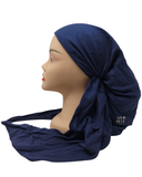 SG Navy Stone Washed Adjustable Cotton Pre-Tied Bandanna