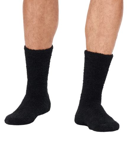UGG 1103915 Black Fincher Ultra Cozy Men's Crew Socks myselflingerie.com