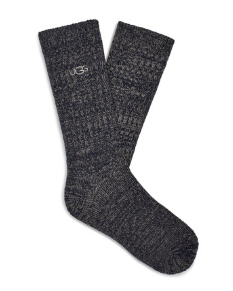 UGG 1115893 Navy Trey Rib Knit Men's Crew Socks myselflingerie.com