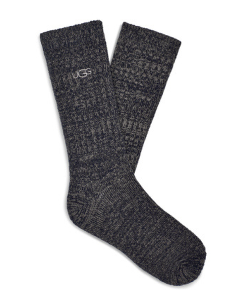 UGG Navy Trey Rib Knit Men's Crew Socks Myselflingerie.com