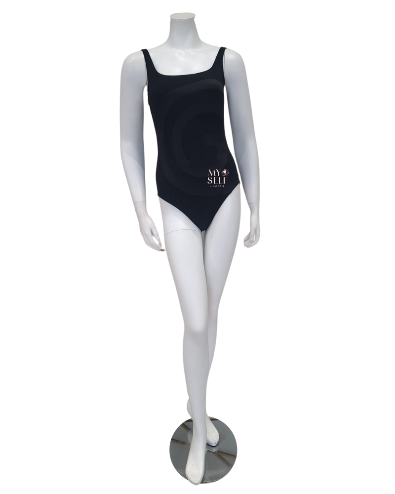 Gottex 23SI173 Black Gottex Signature Square Neck Swimsuit myselflingerie.com