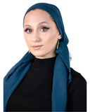 Tie Ur Knot Solid Imperial Blue Adjustable Pre-Tied Bandanna with Full Grip myselflingerie.com