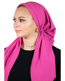 Tie Ur Knot Hot Pink Cable Knit Adjustable Pre-Tied Bandanna with Full Grip myselflingerie.com