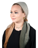 Tie Ur Knot Olive Green Ombre' Adjustable Pre-Tied Bandanna with Full Grip