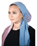 Tie Ur Knot Sky Blue Ombre' Adjustable Pre-Tied Bandanna with Full Grip