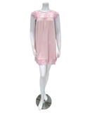 M3419 Dusty Pink Sheer Lace Modal Nightshirt