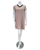 Jackie O'Loungewear SS-NT-TP Taupe Short Sleeves Modal Nightshirt myselflingerie.com