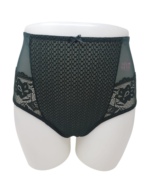 Fitfully Yours U2763 Forest Green Serena Lace Brief myselflingerie.com
