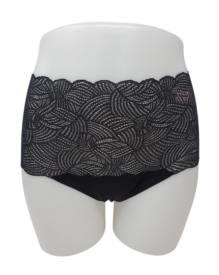 Chantelle 11G8 Black Soft Stretch Lace High Waist Brief myselflingerie.com