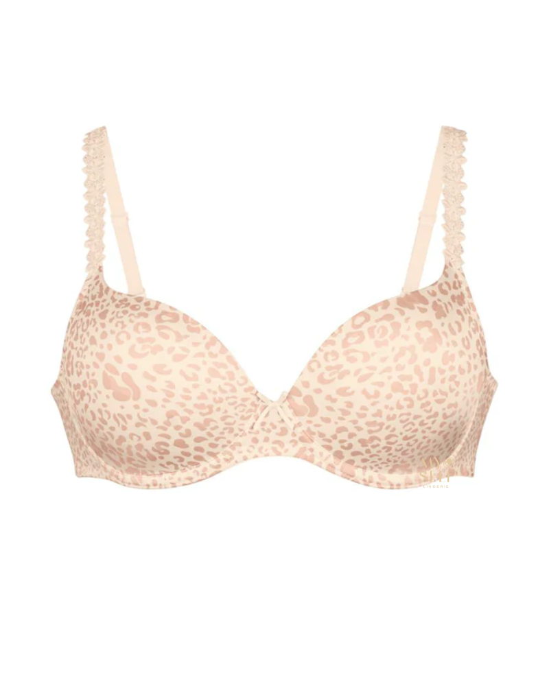 Rosa Faia 5261 Smart Rose Leopard Print Molded Underwire Bra myselflingerie.com