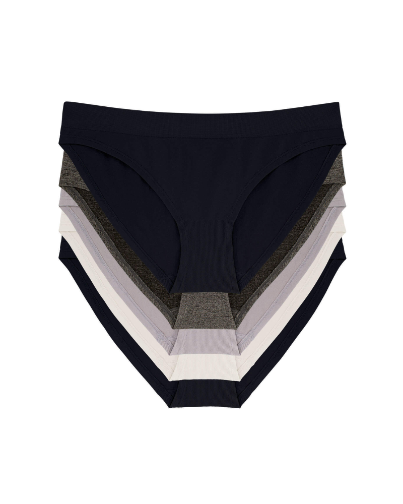 Dorina D000358 Black/Ivory/Grey 5 Pack Modal Bikinis myselflingerie.com