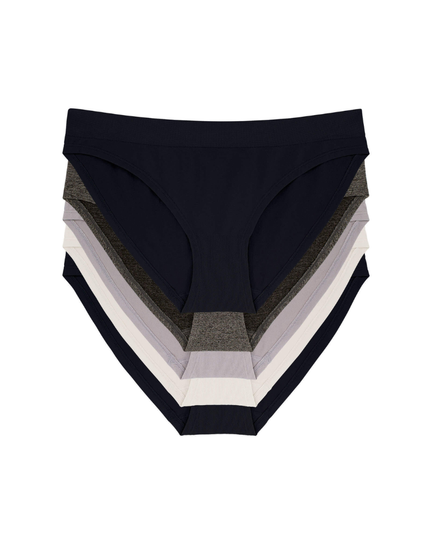 Dorina D000358 Black/Ivory/Grey 5 Pack Modal Bikinis myselflingerie.com