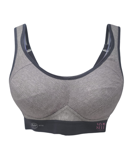 Anita 5527 Heather Grey Extreme Control Momentum Wire Free Sports Bra myselflingerie.com