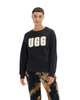 UGG 1123718 Black/Cream Madeline Fuzzy Logo Crewneck Sweater myselflingerie.com