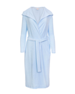 Oh! Zuza Light Blue Hooded Long Terry Bath Wrap Robe myselflingerie.com