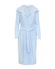 Oh! Zuza Light Blue Hooded Long Terry Bath Wrap Robe myselflingerie.com