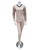 Jackie O`Loungewear Natural V Neck Modal Pajamas Set