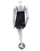 Samantha Chang SC4413123 Black with Black Mesh Illusion Chemise myselflingerie.com